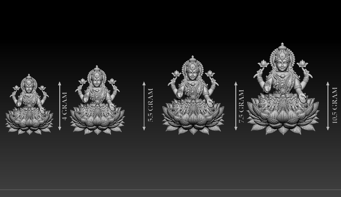 50 PIS Laxmi Mata 3D print model 3D print model_11