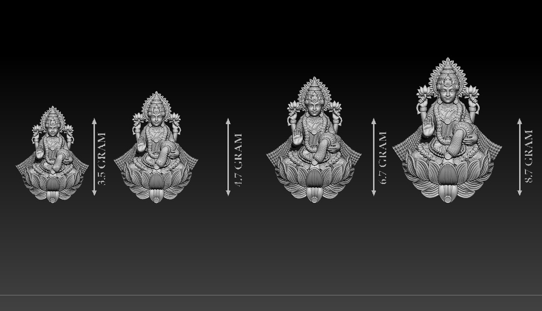 50 PIS Laxmi Mata 3D print model 3D print model_9