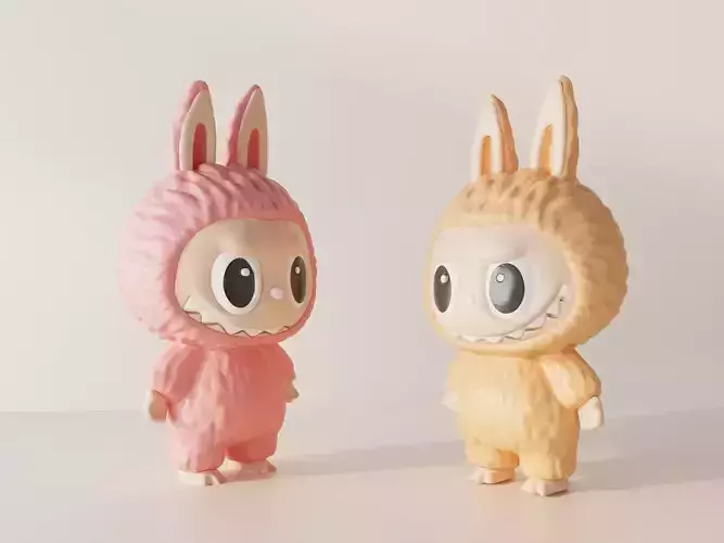 Modern toys Labubu plush toys ornaments combination