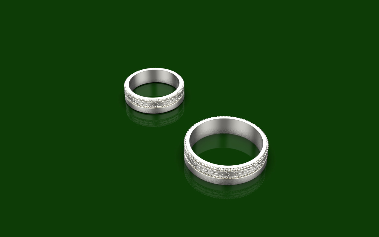 Wedding Rings 3D print model_25