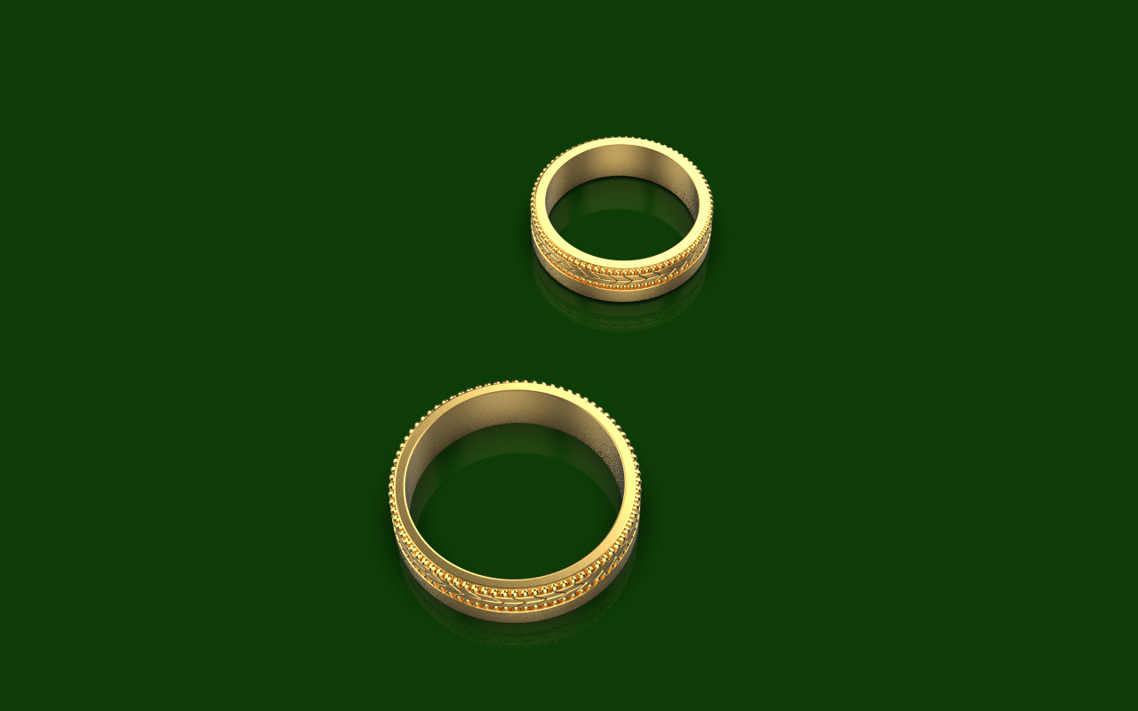 Wedding Rings 3D print model_7