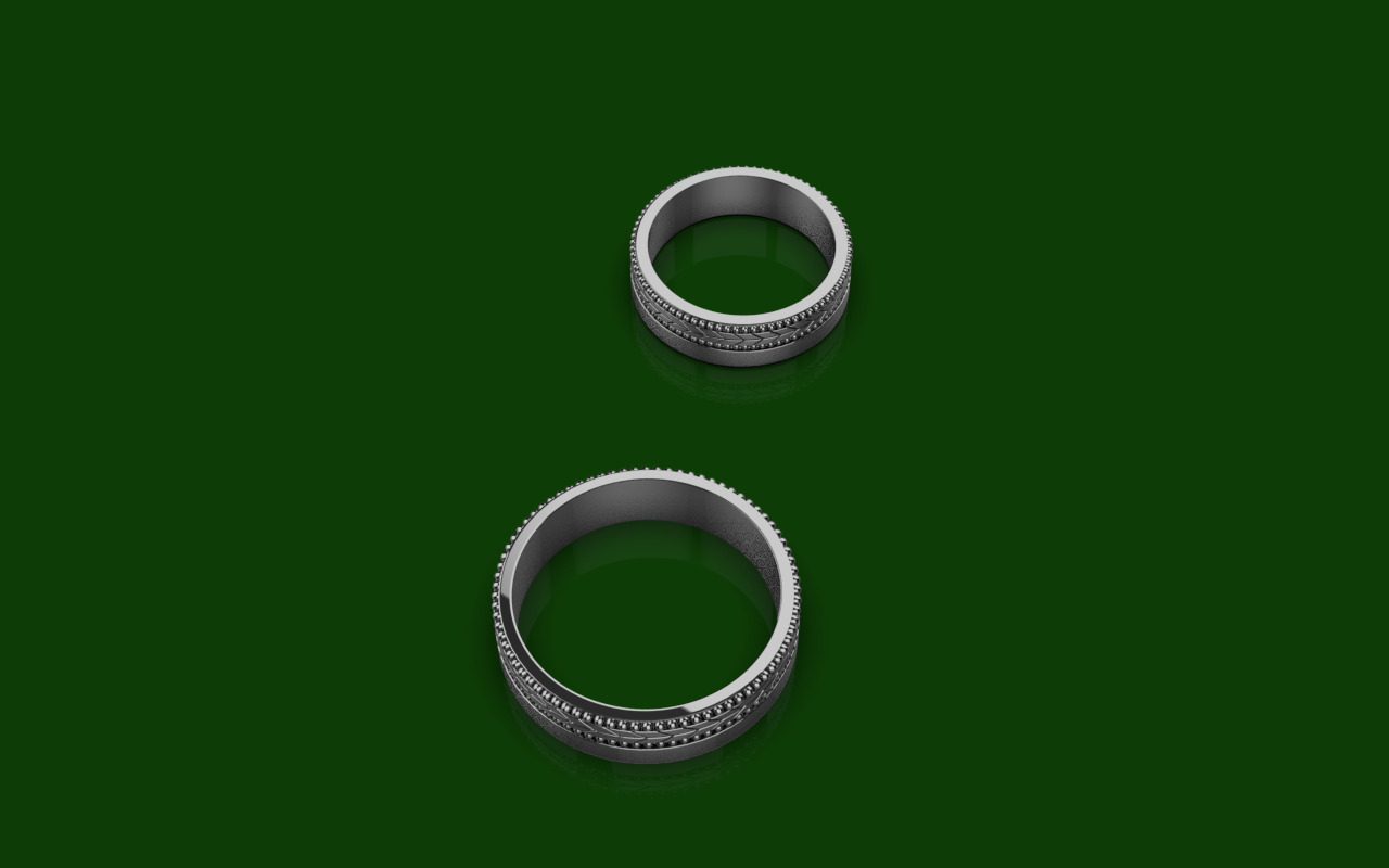 Wedding Rings 3D print model_19