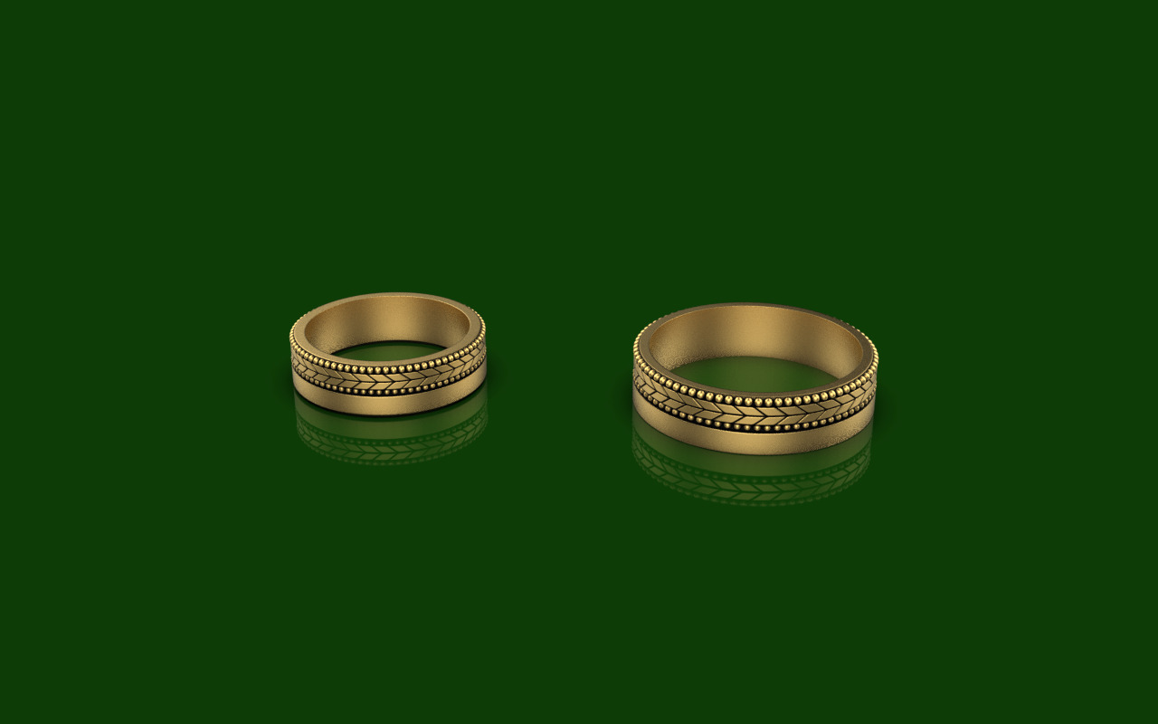 Wedding Rings 3D print model_30