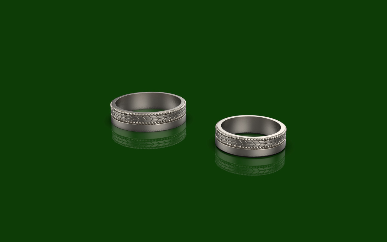 Wedding Rings 3D print model_16