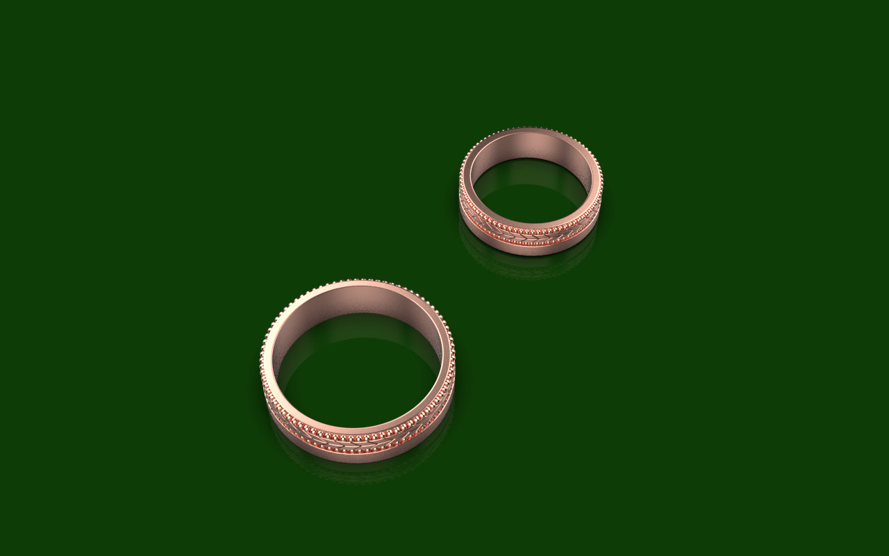 Wedding Rings 3D print model_13