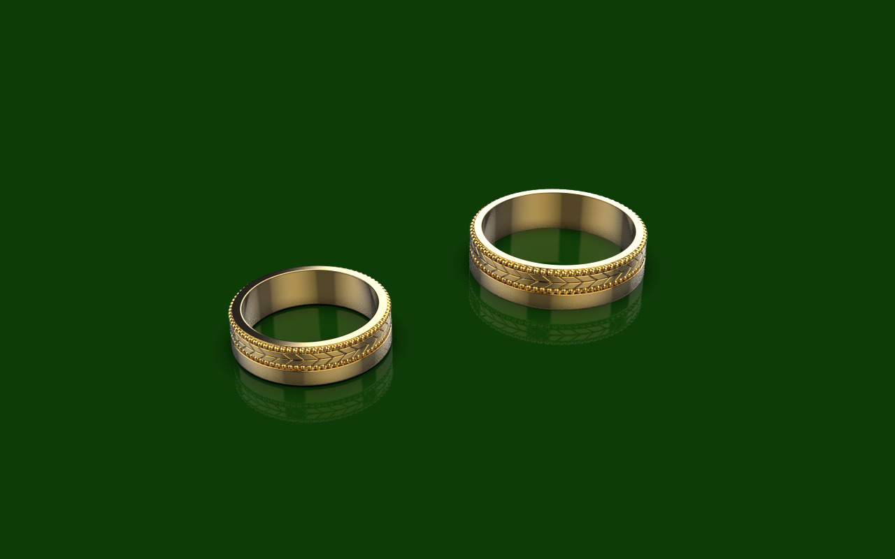 Wedding Rings 3D print model_27