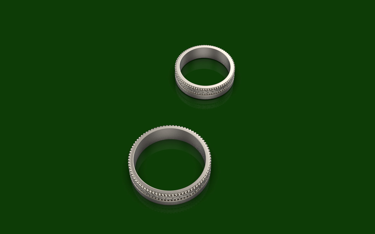 Wedding Rings 3D print model_8