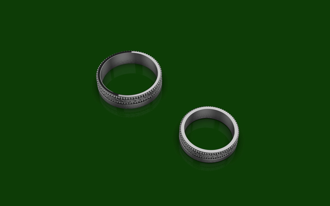 Wedding Rings 3D print model_21