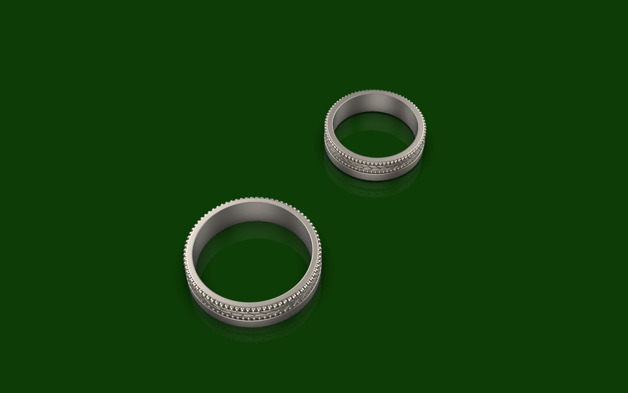 Wedding Rings 3D print model_14