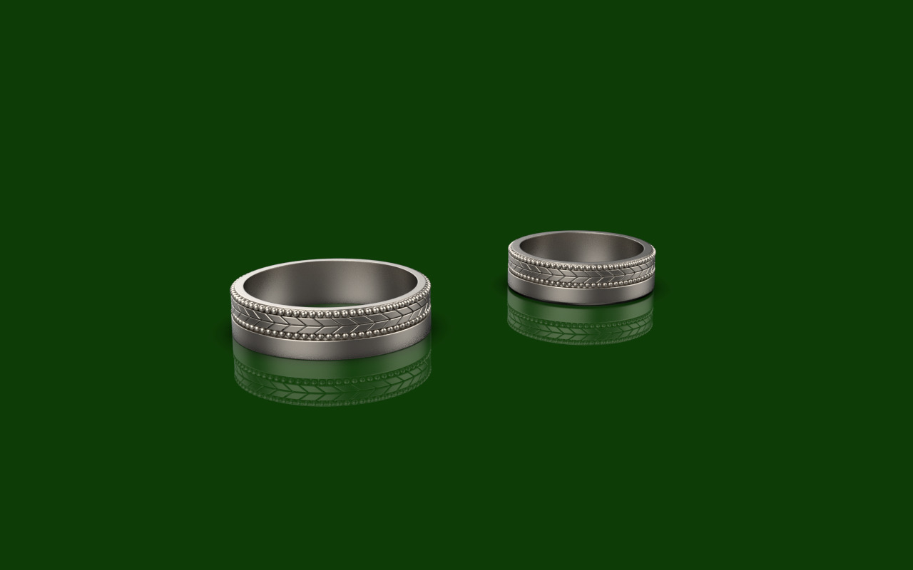 Wedding Rings 3D print model_15