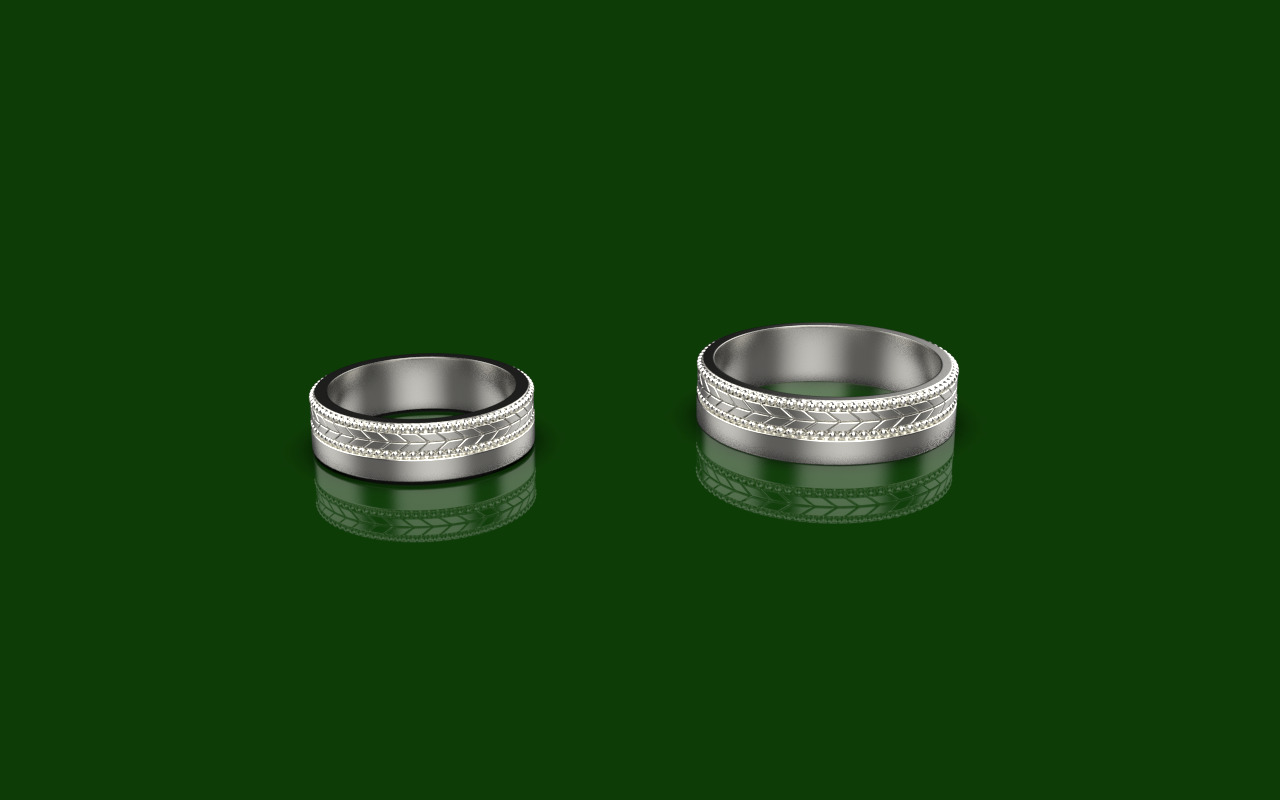Wedding Rings 3D print model_24