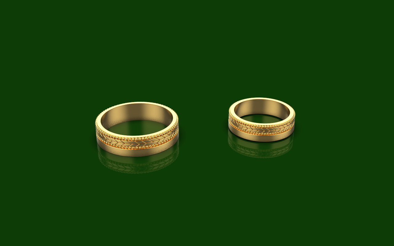 Wedding Rings 3D print model_1