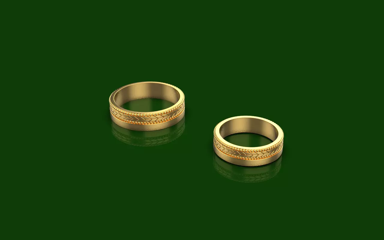 Wedding Rings 3D print model_0