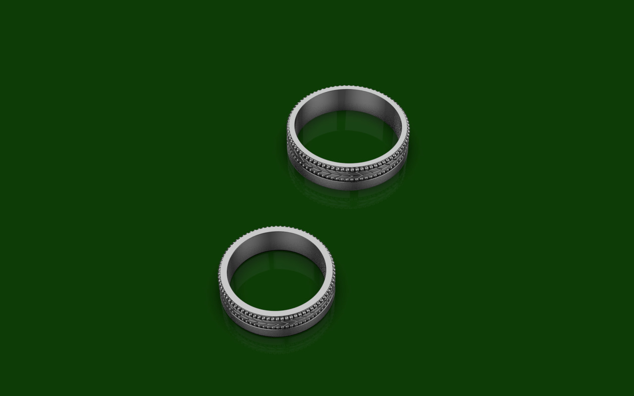 Wedding Rings 3D print model_22