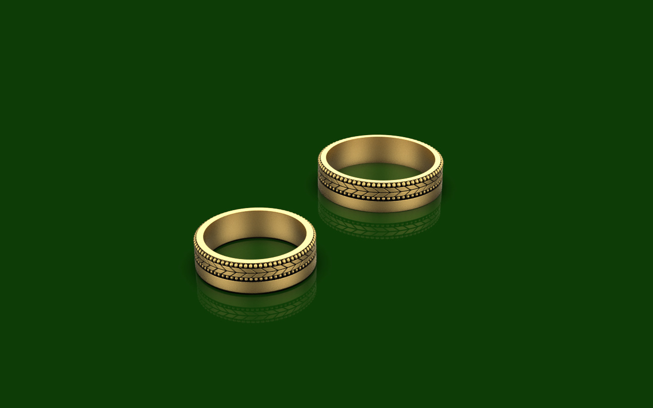 Wedding Rings 3D print model_29