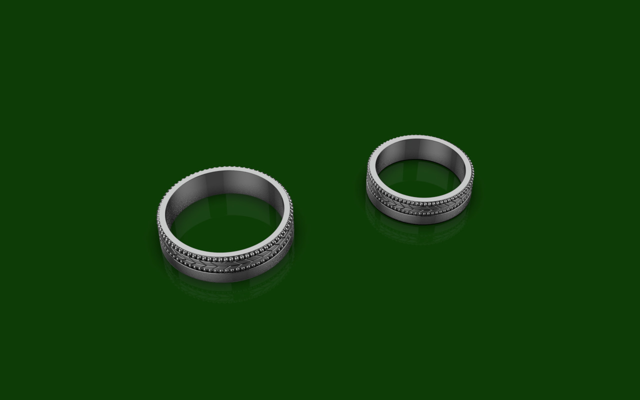 Wedding Rings 3D print model_18