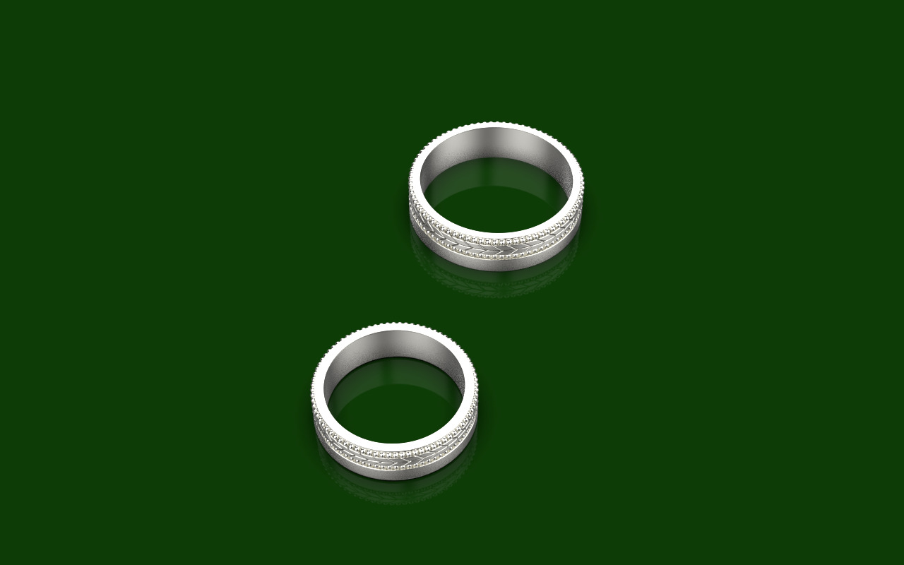 Wedding Rings 3D print model_23