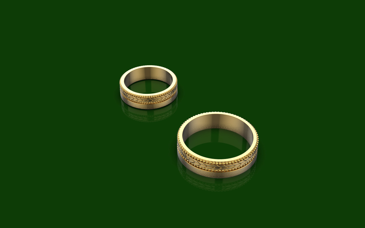 Wedding Rings 3D print model_26