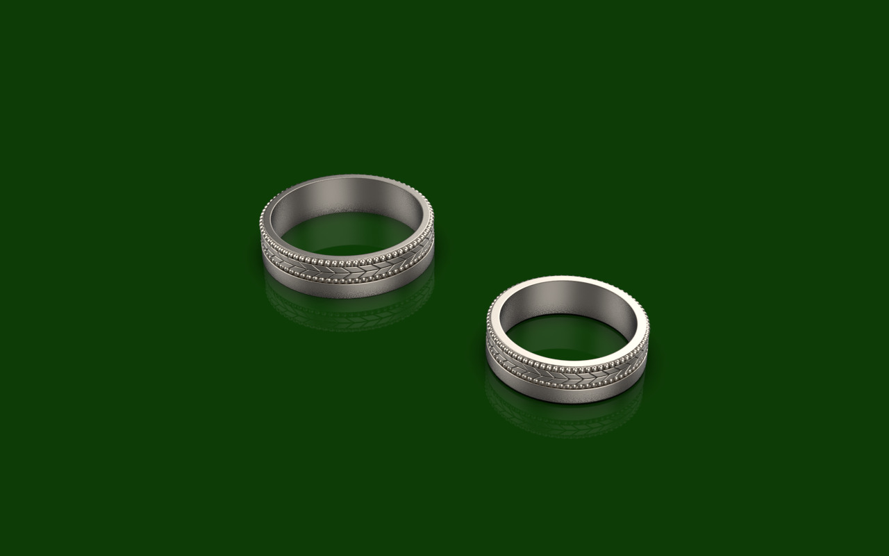 Wedding Rings 3D print model_10