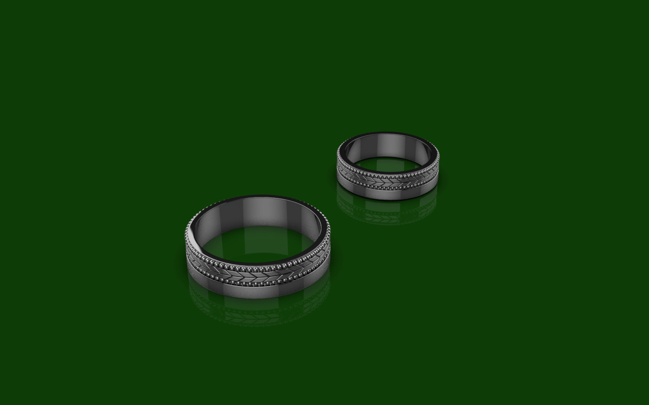 Wedding Rings 3D print model_20