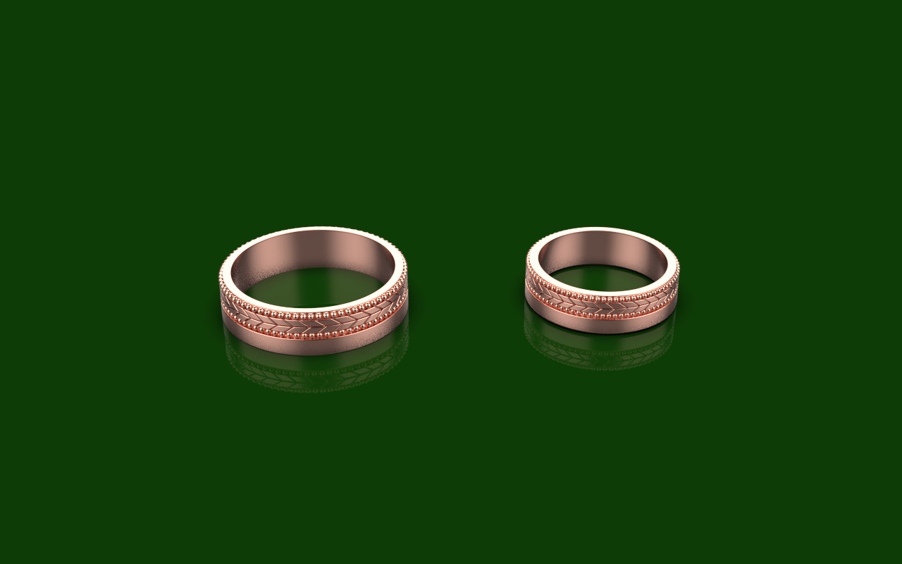 Wedding Rings 3D print model_12