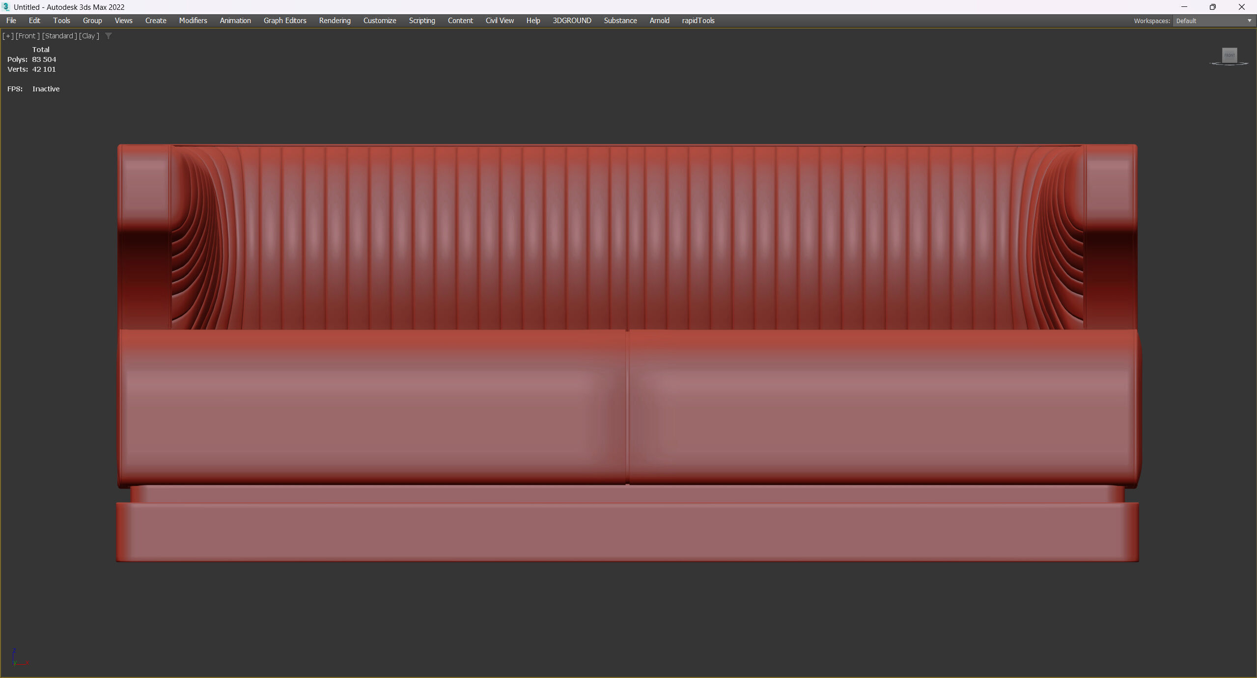 Ammons sofa Low-poly 3D model_5