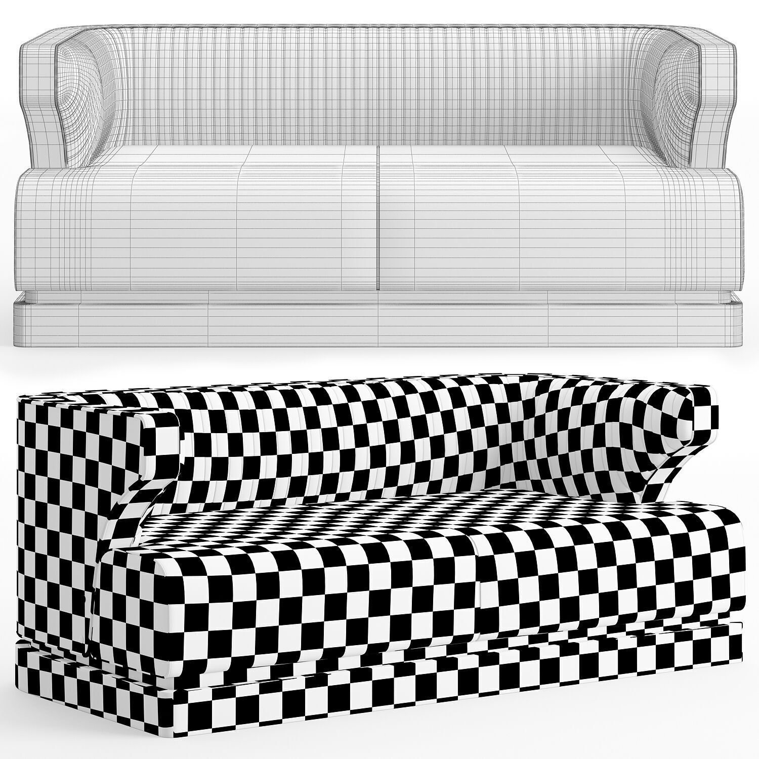 Ammons sofa Low-poly 3D model_3