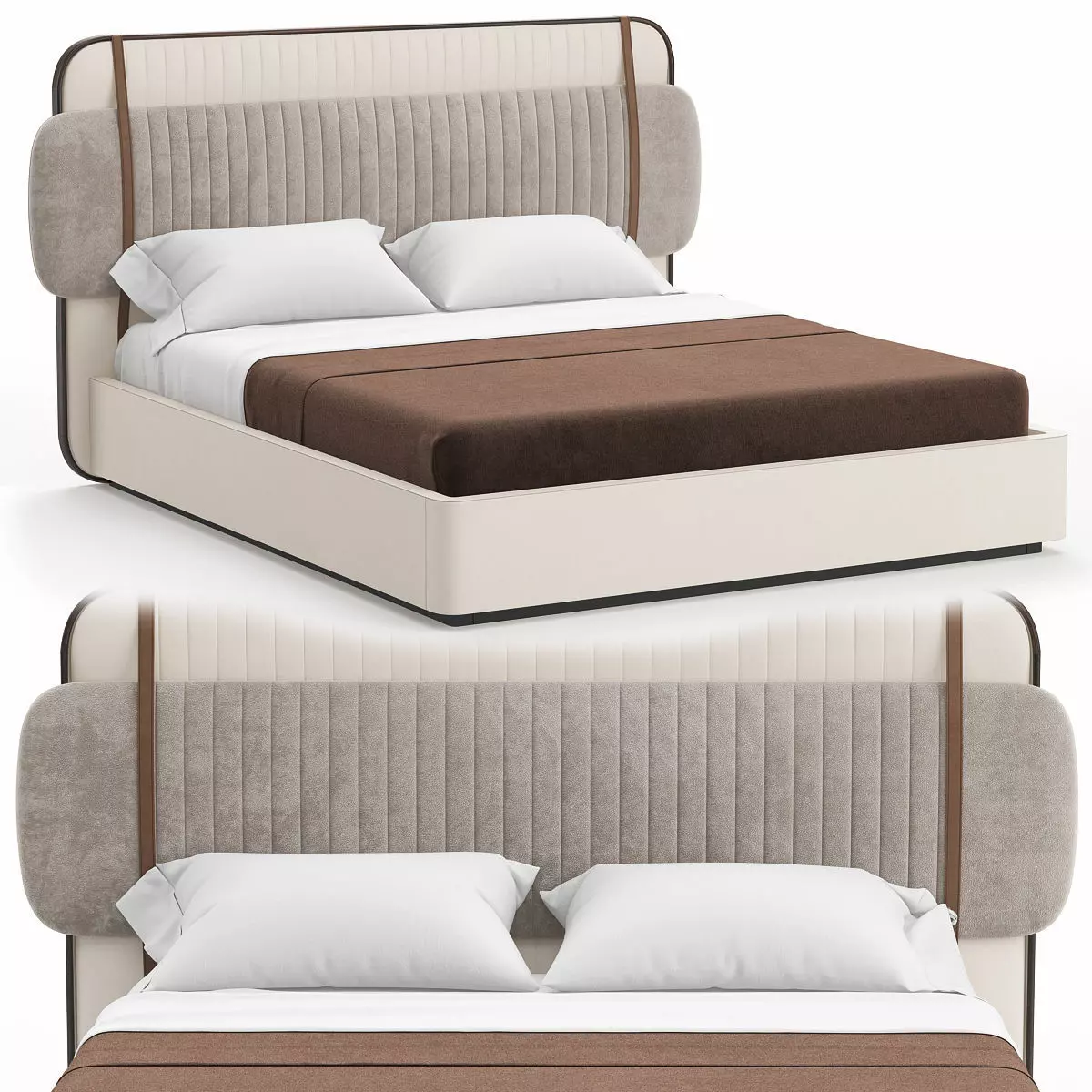 BED SCOTT Low-poly 3D model_0