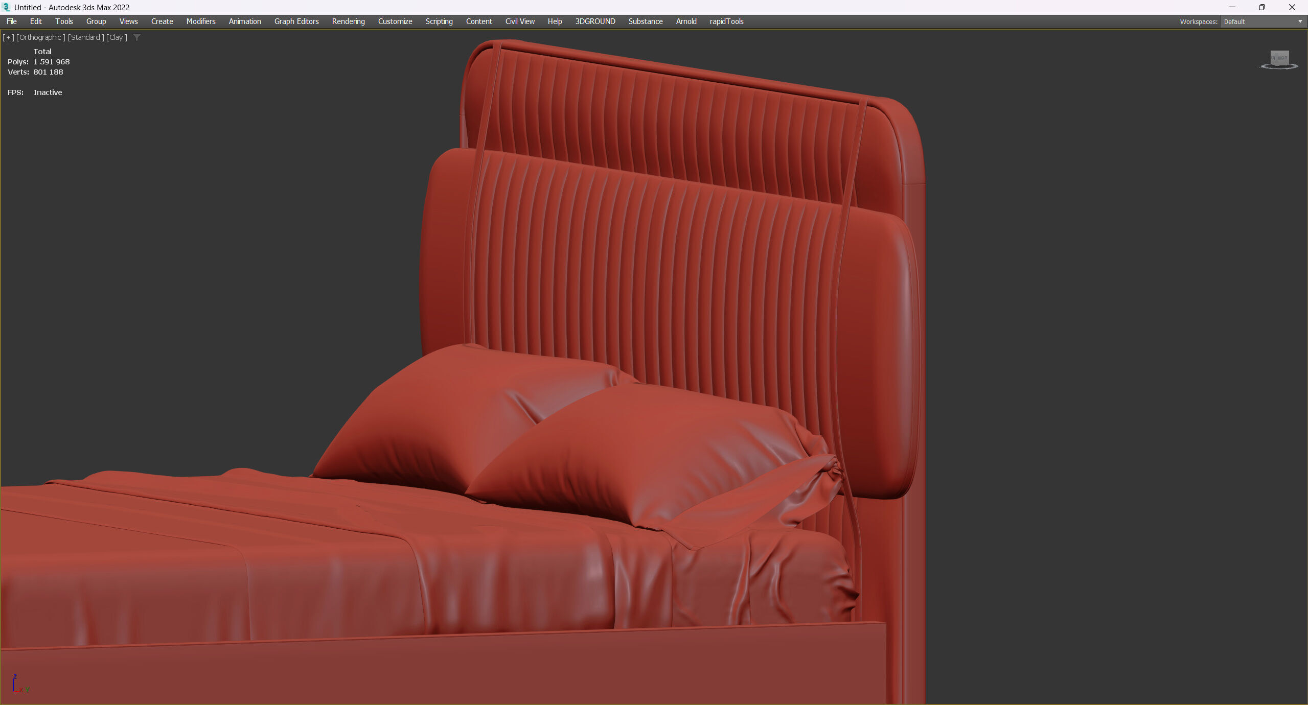 BED SCOTT Low-poly 3D model_7