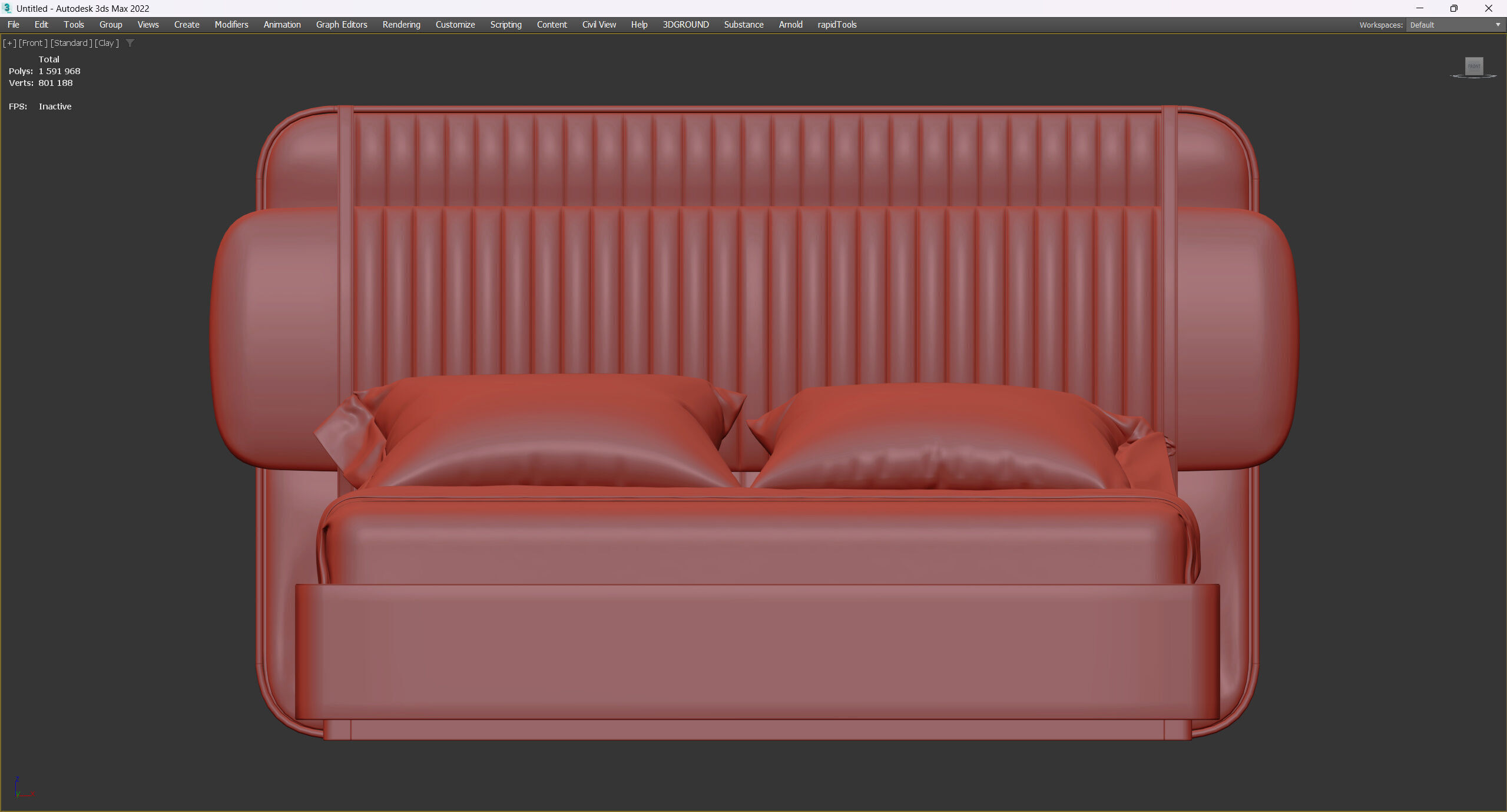 BED SCOTT Low-poly 3D model_4