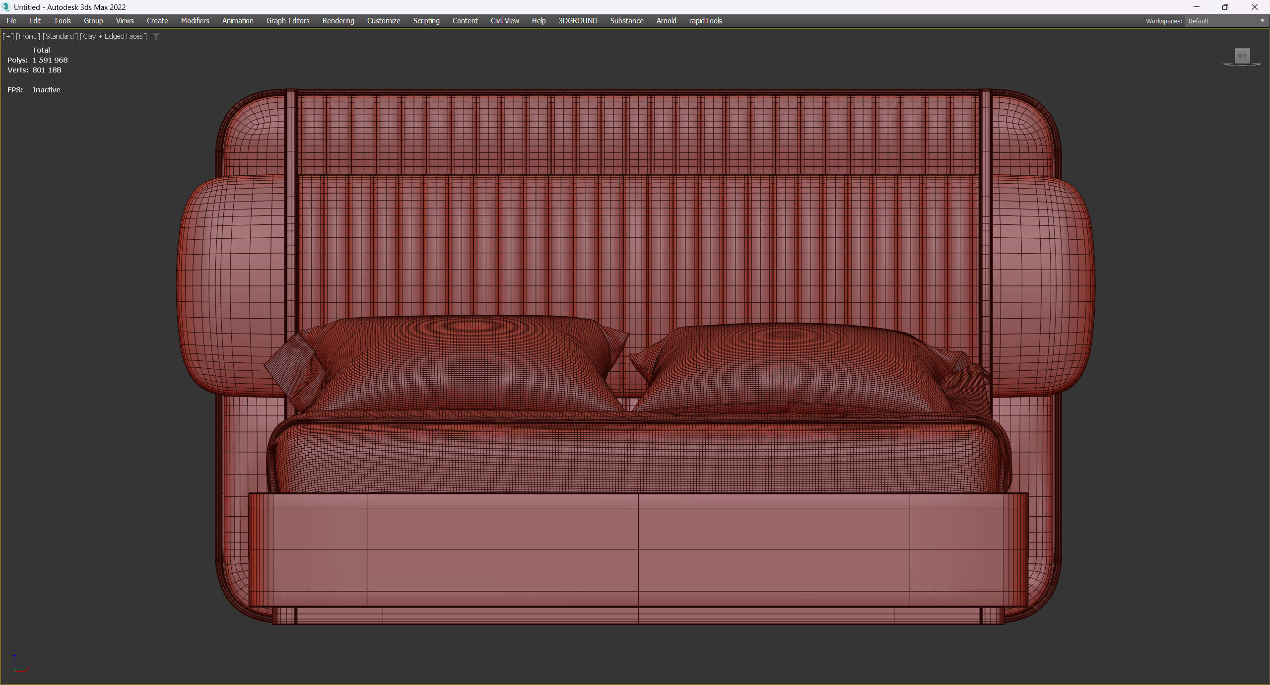 BED SCOTT Low-poly 3D model_5