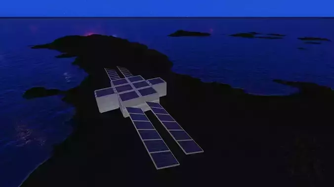 Modular Station Free low-poly 3D model