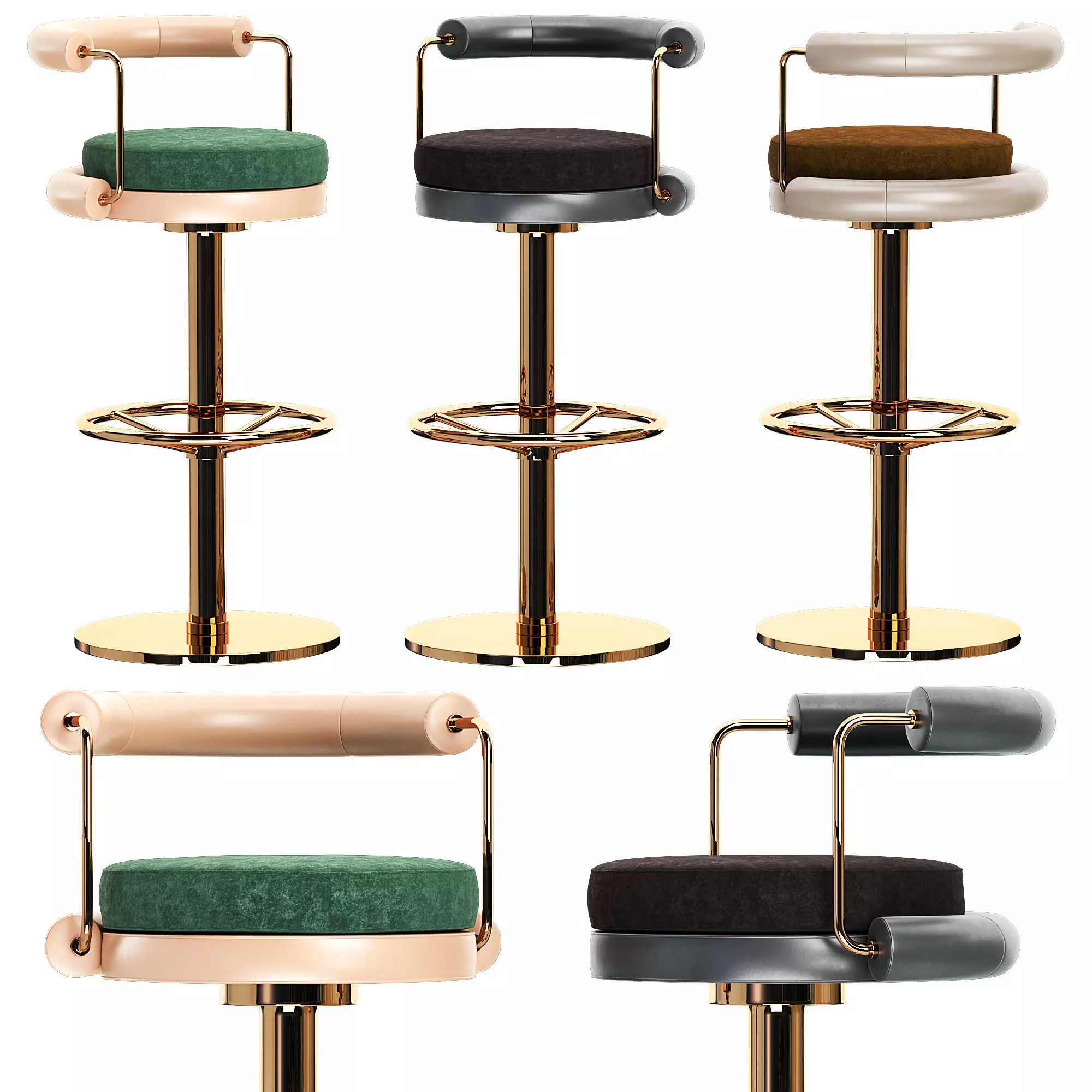 BAR CHAIR OTIS I Low-poly 3D model