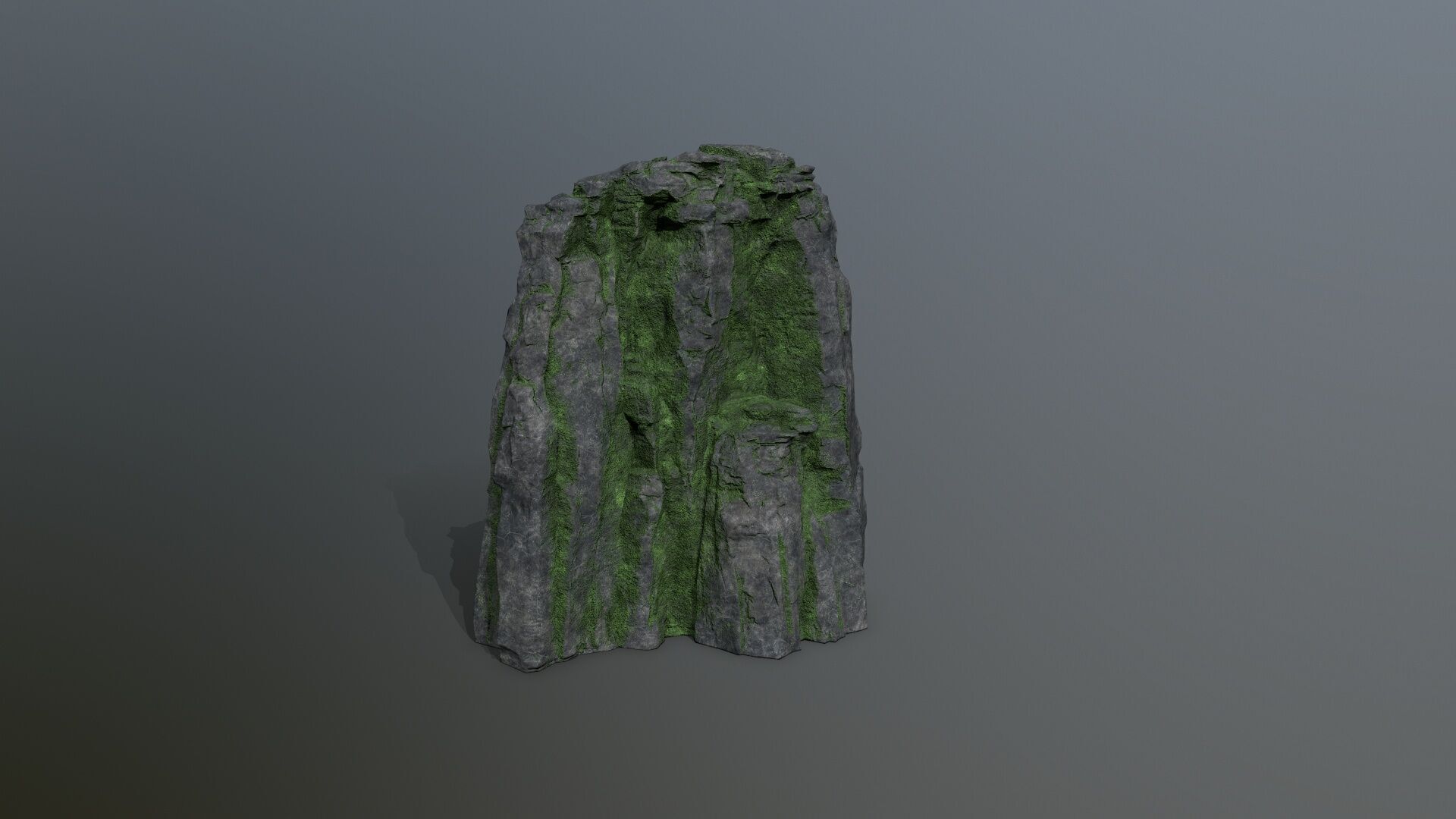 Mossy Rock Set Low-poly 3D model_4