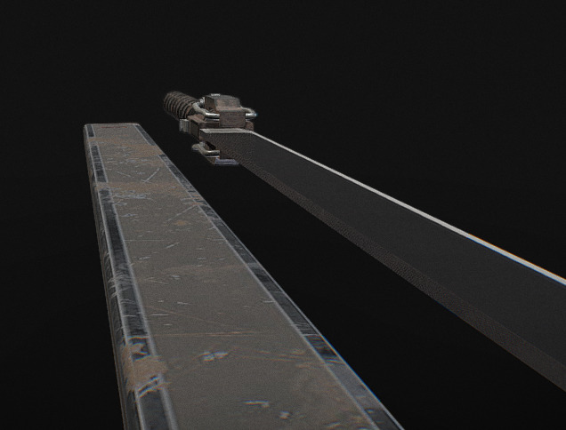cyberpunk mechanical sword 3D model_3