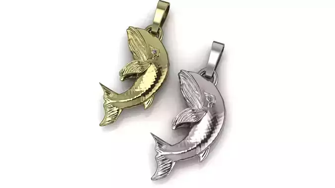 WHALE PENDANT 3D print model