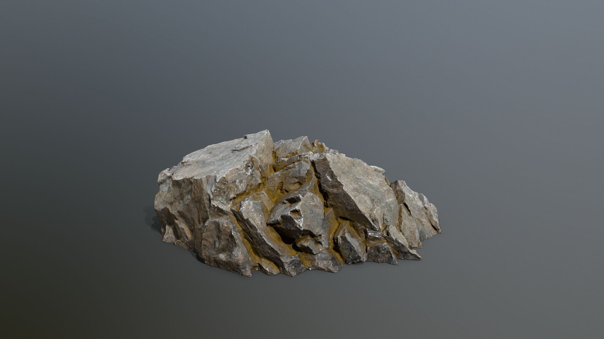 cliff rocks Low-poly 3D model_7