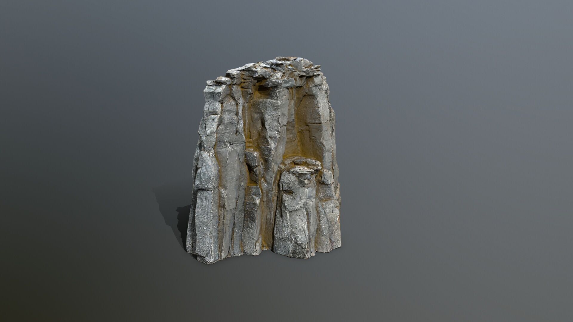 cliff rocks Low-poly 3D model_3
