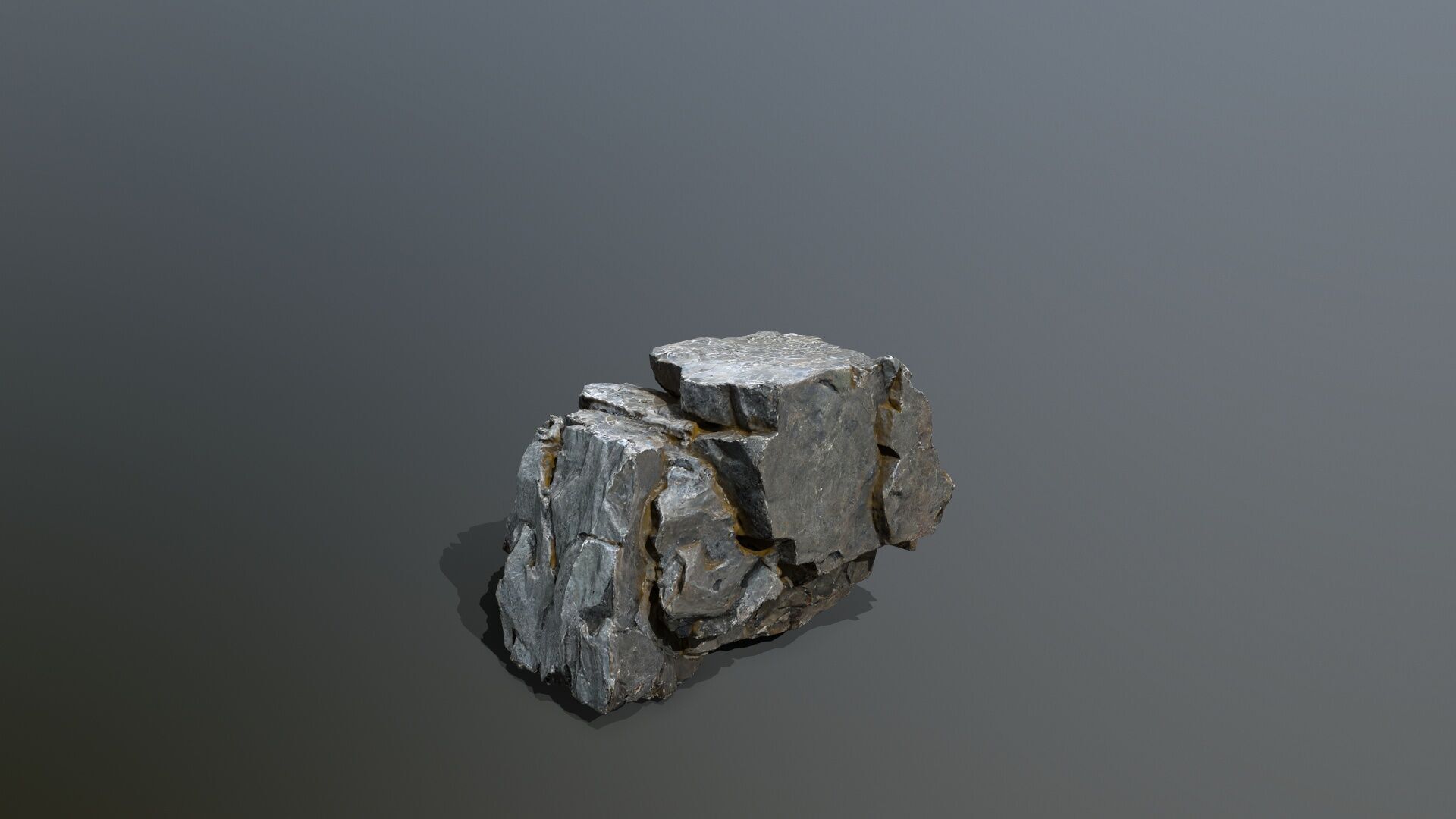 cliff rocks Low-poly 3D model_6