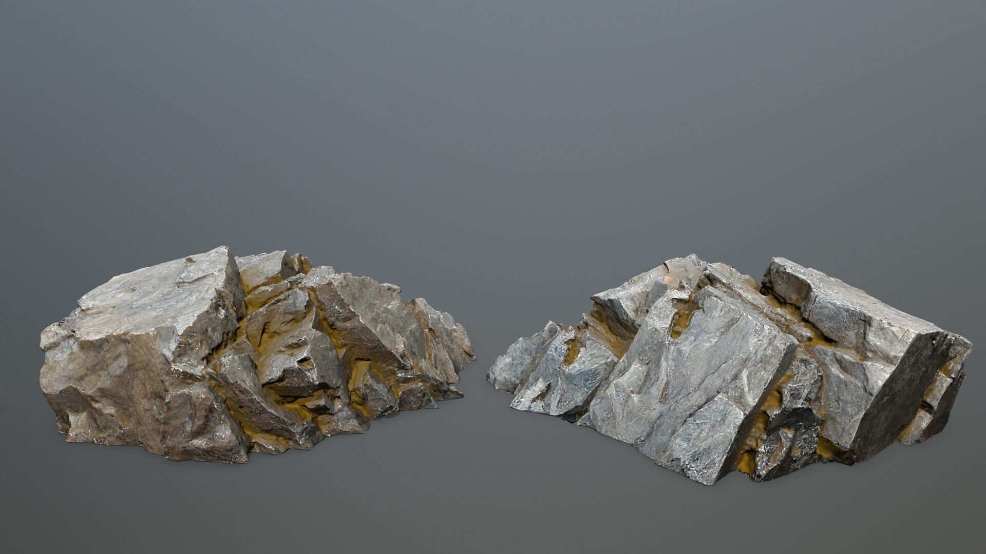cliff rocks Low-poly 3D model_13