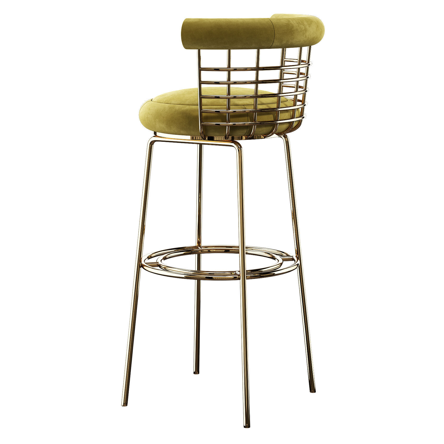 BAR CHAIR BERRY Low-poly 3D model_2