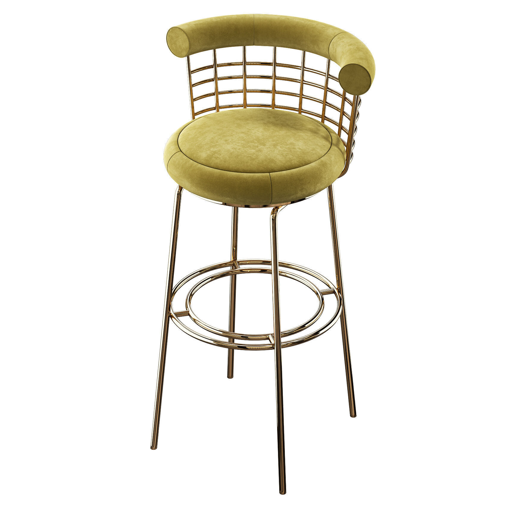 BAR CHAIR BERRY Low-poly 3D model_3