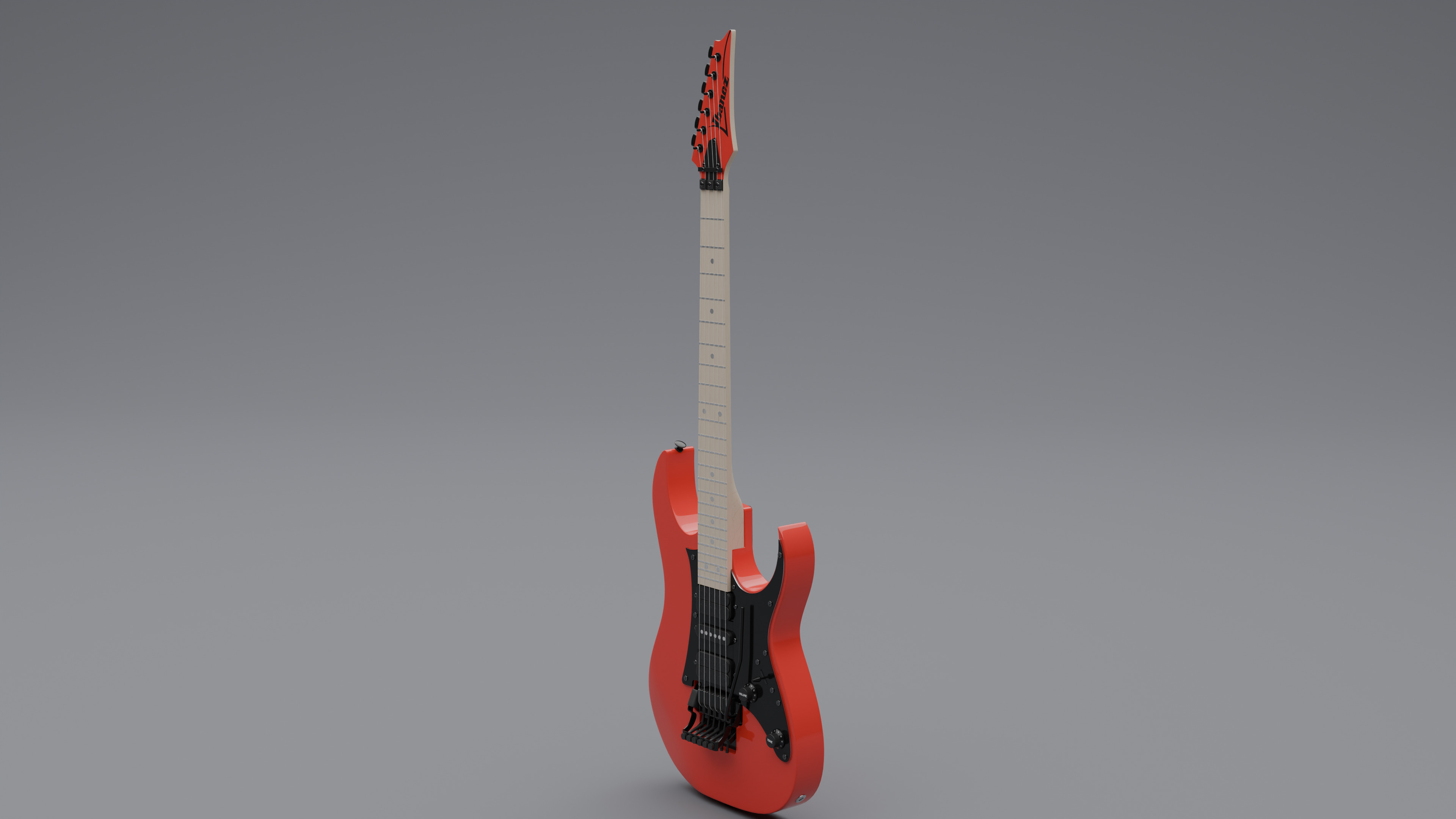 Bass Guitar Low-poly 3D model_7