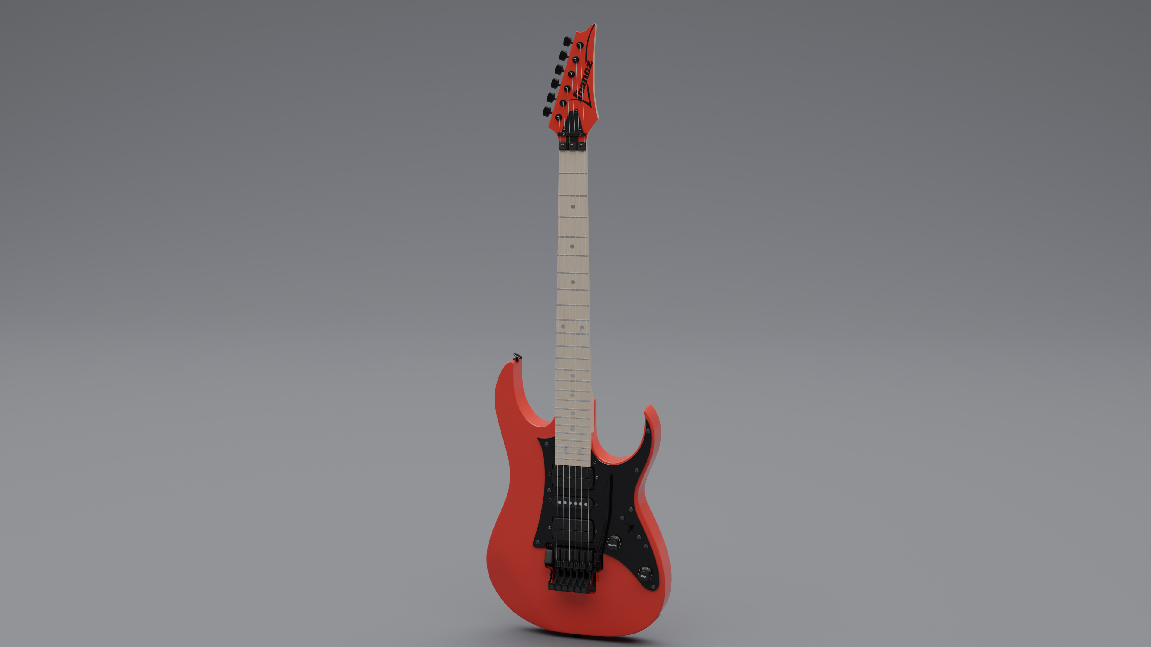 Bass Guitar Low-poly 3D model_8