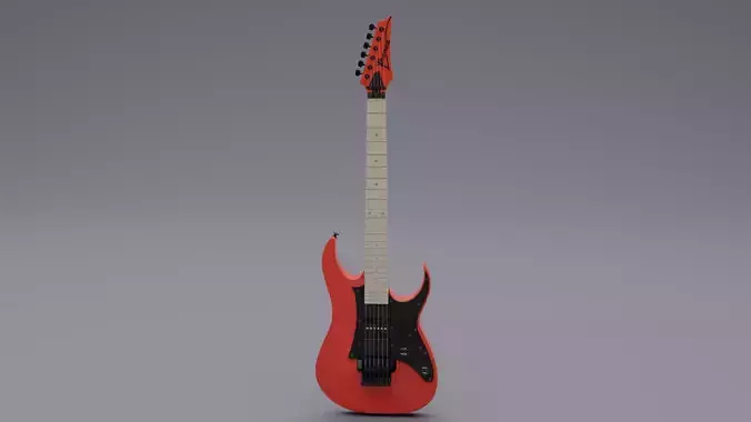 Bass Guitar Low-poly 3D model