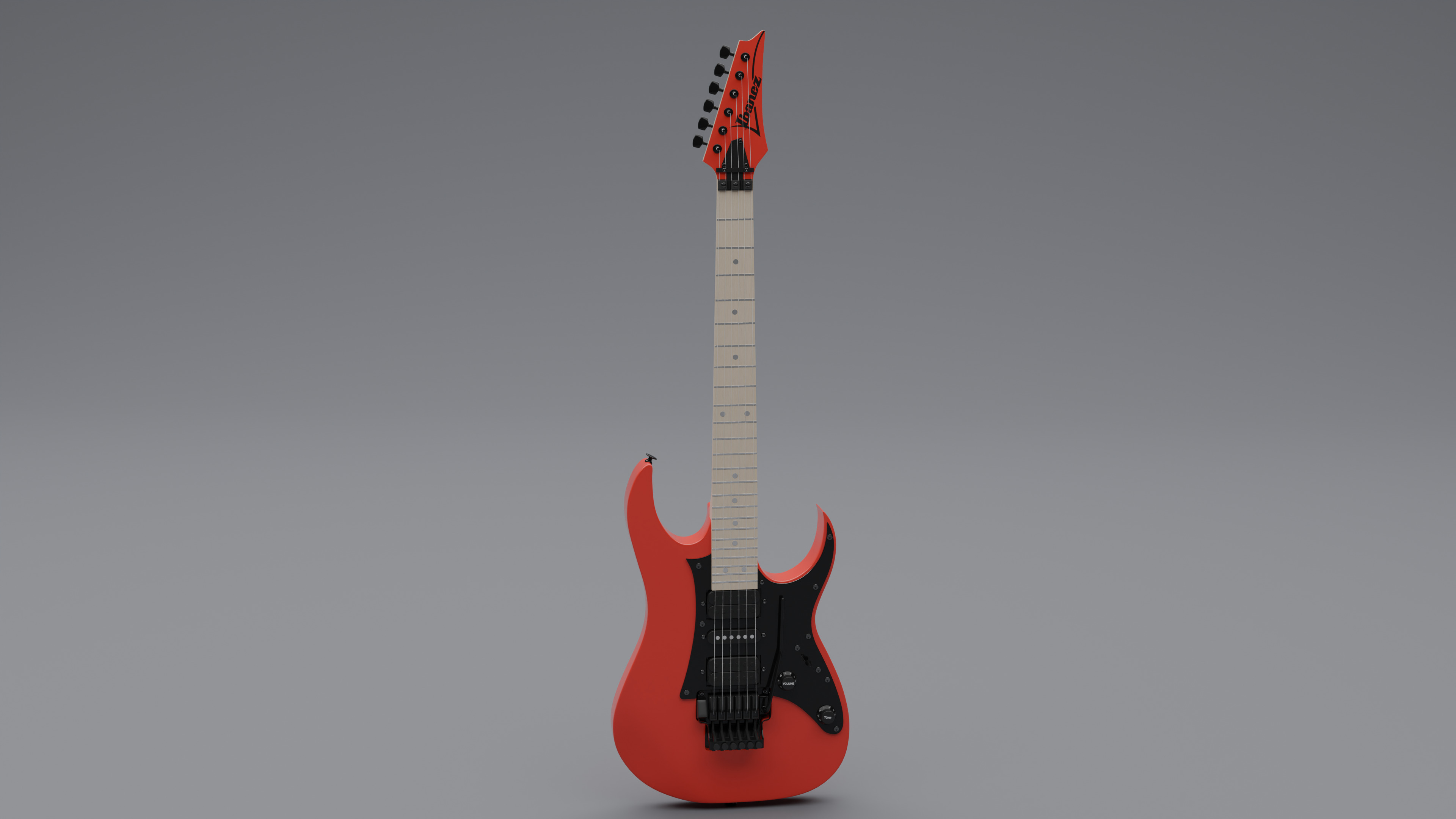 Bass Guitar Low-poly 3D model_1