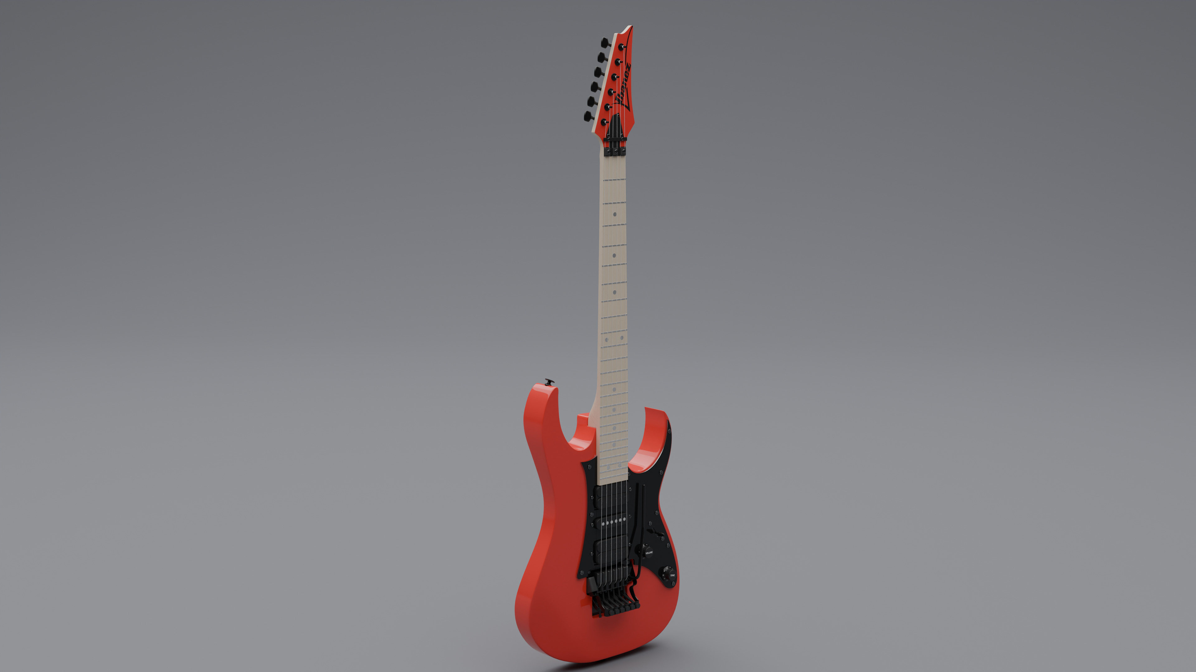 Bass Guitar Low-poly 3D model_2