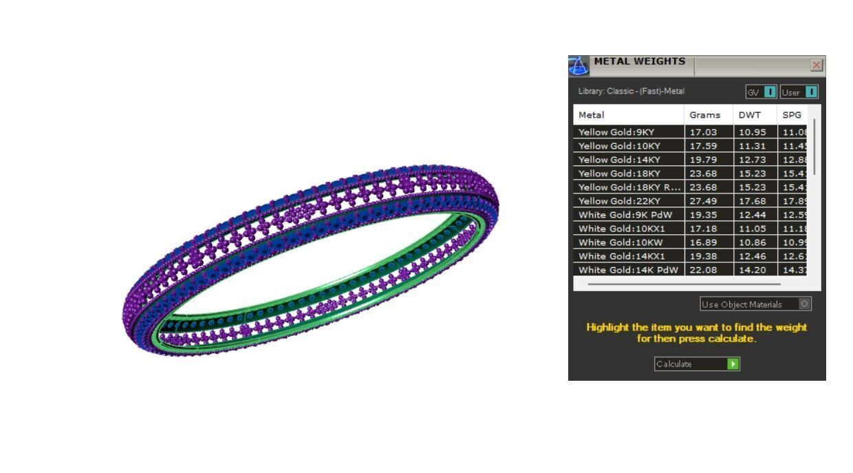 Indian Traditional Bracelets 3D print model_4