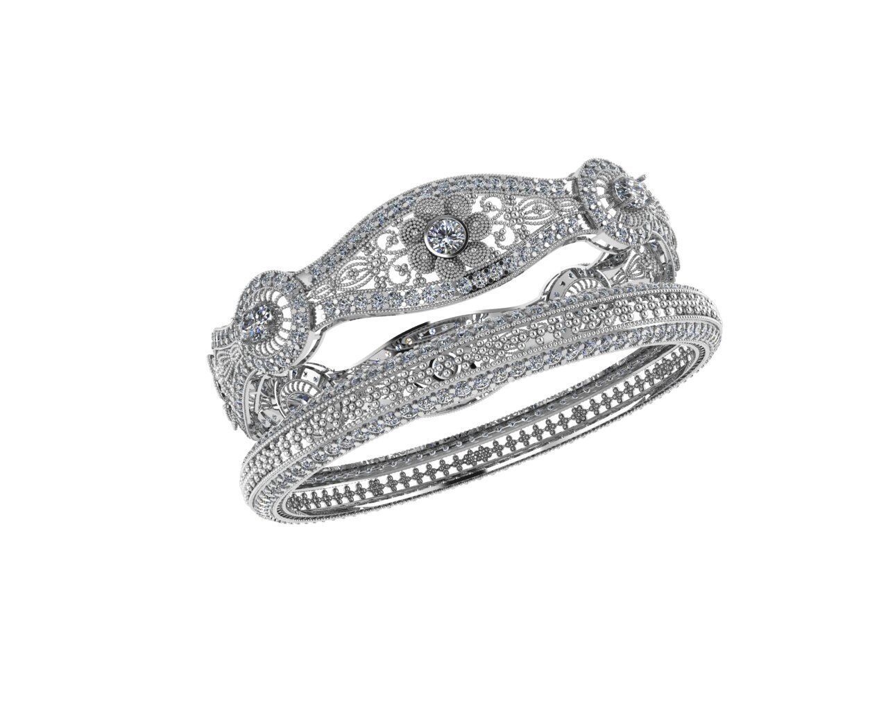 Indian Traditional Bracelets 3D print model_1