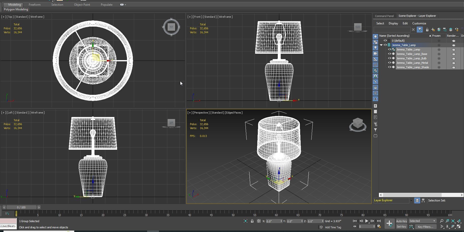 Jemma Ceramic Table Lamp INK IVY 3D model_9